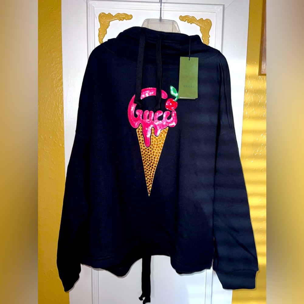 Gucci Ice Cream Printed Drawstring Hoodie